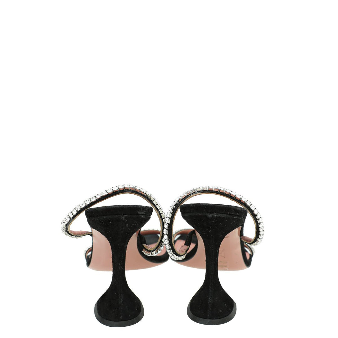 Amina Muaddi Black Gilda Sandals 40