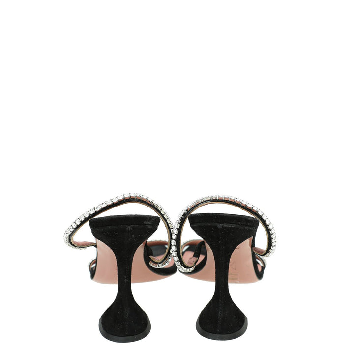 Amina Muaddi Black Gilda Sandals 40