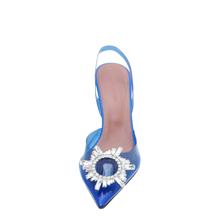 Amina Muaddi Blue PVC Begum Slingback 38