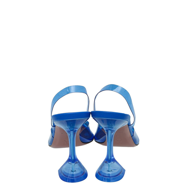 Amina Muaddi Blue PVC Begum Slingback 38