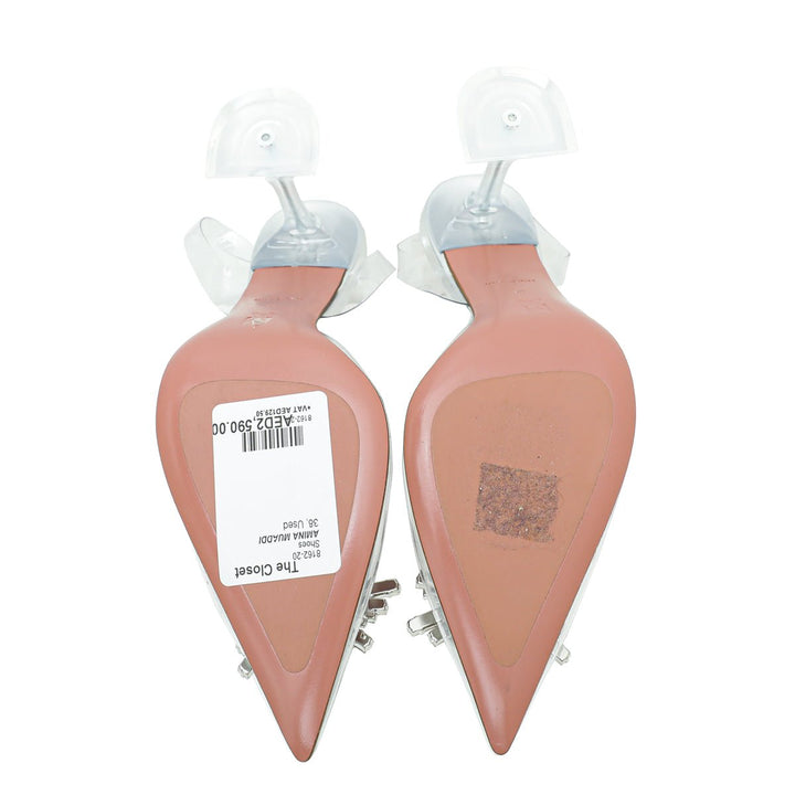 Amina Muaddi Clear Begum PVC Slingback 38