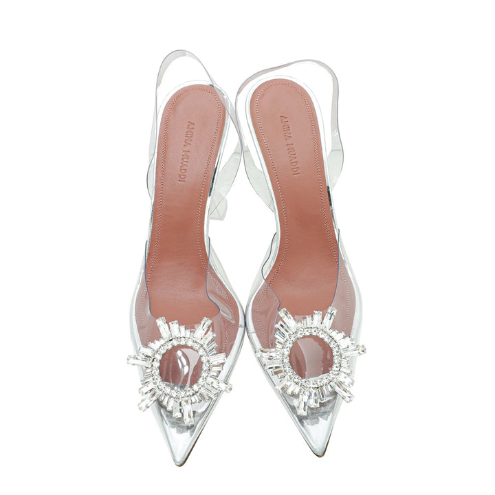Amina Muaddi Clear Begum PVC Slingback 38
