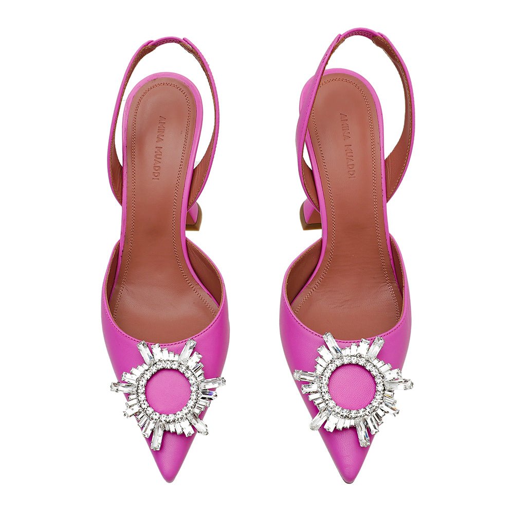 Amina Muaddi Pink Begum Slingback 38.5