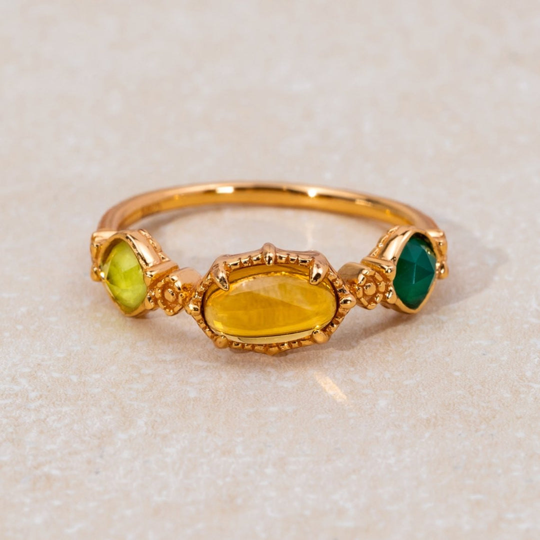 Anala Fire Agate Stone Ring