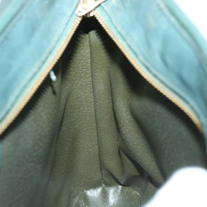 Celine Shoulder Bag Leather Green  ar10370B