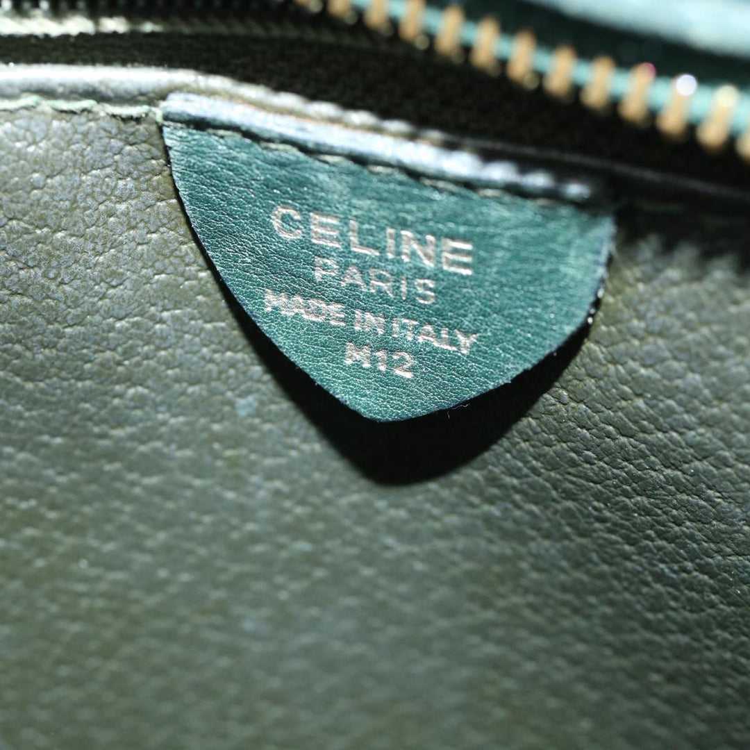 Celine Shoulder Bag Leather Green  ar10370B