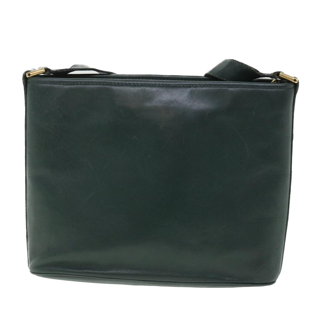 Celine Shoulder Bag Leather Green  ar10370B