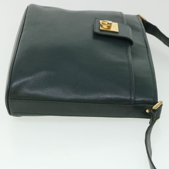 Celine Shoulder Bag Leather Green  ar10370B