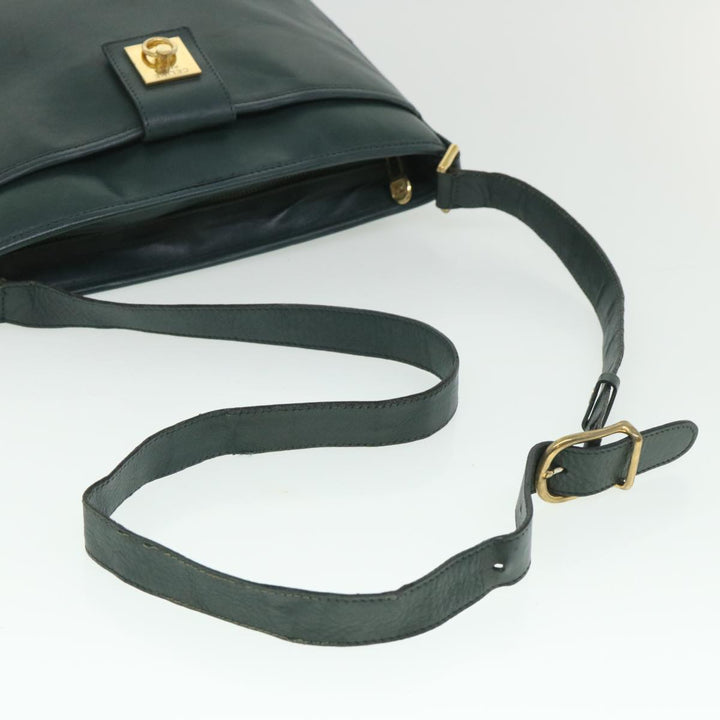 Celine Shoulder Bag Leather Green  ar10370B
