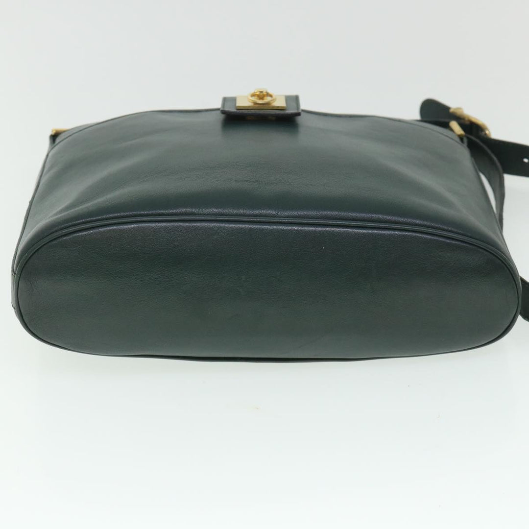 Celine Shoulder Bag Leather Green  ar10370B