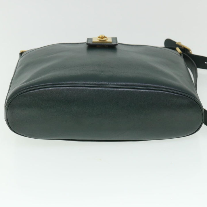Celine Shoulder Bag Leather Green  ar10370B