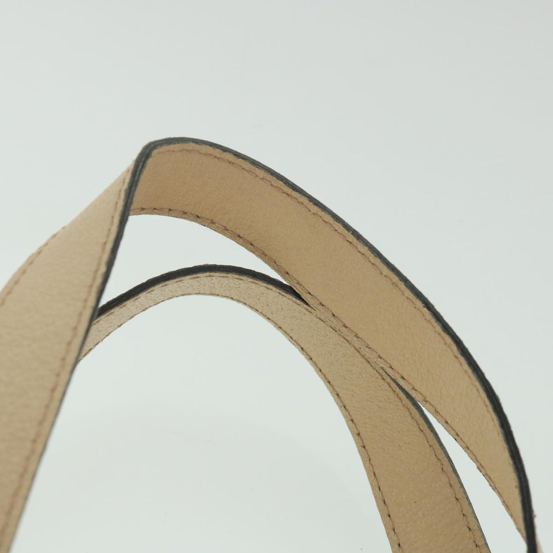 Celine Hand Bag Leather 2way Beige  ar10402