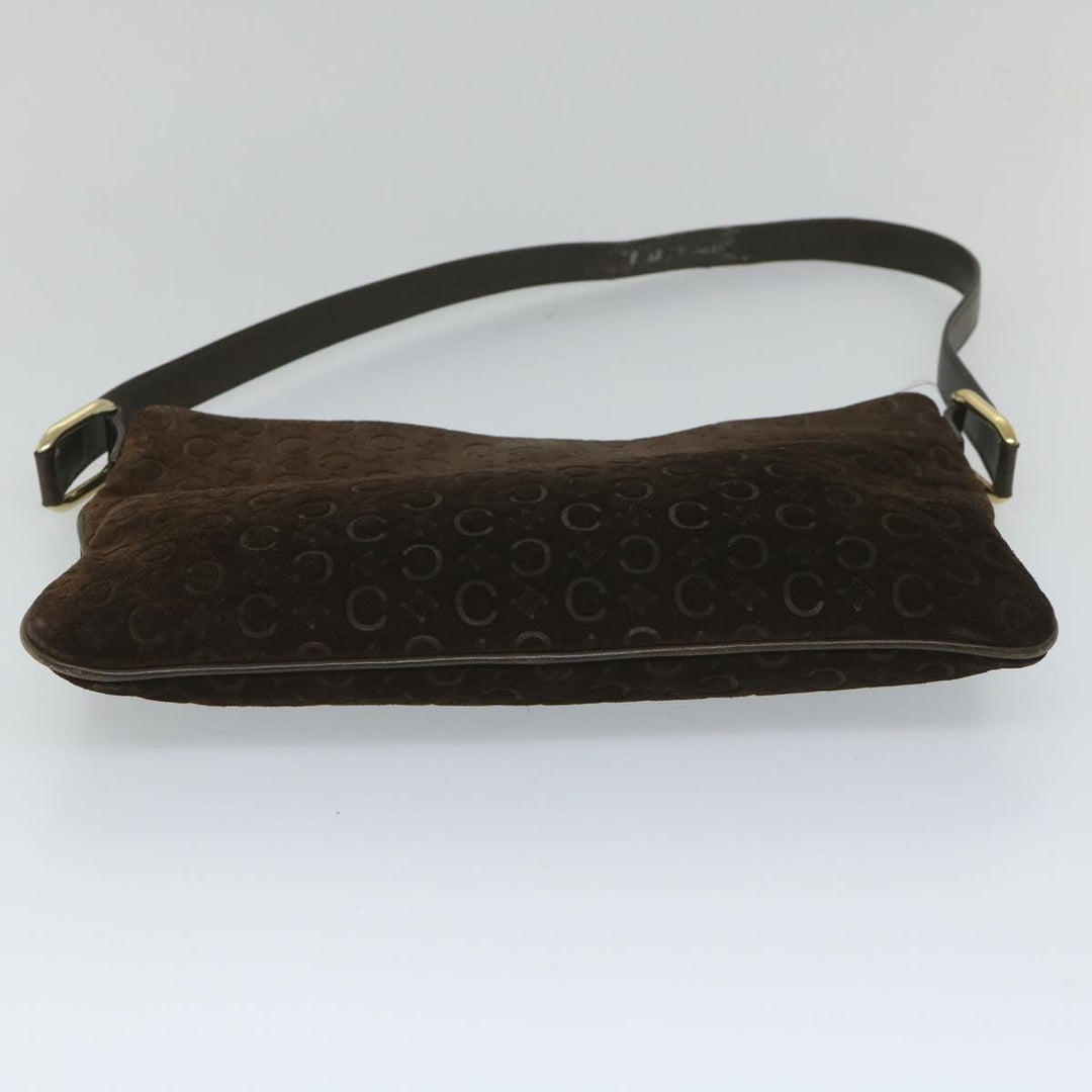 Celine C Macadam Canvas Shoulder Bag Brown Auth ar10416