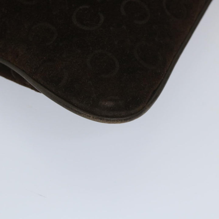 Celine C Macadam Canvas Shoulder Bag Brown Auth ar10416