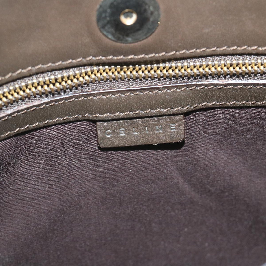Celine C Macadam Canvas Shoulder Bag Brown Auth ar10416
