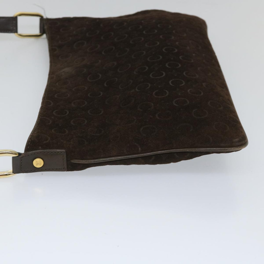 Celine C Macadam Canvas Shoulder Bag Brown Auth ar10416