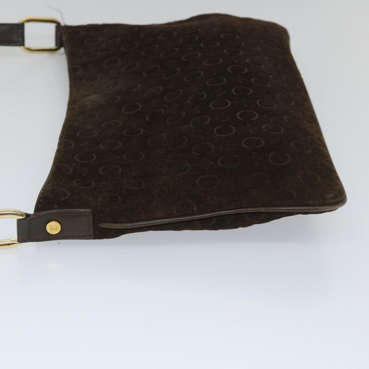 Celine C Macadam Canvas Shoulder Bag Brown Auth ar10416