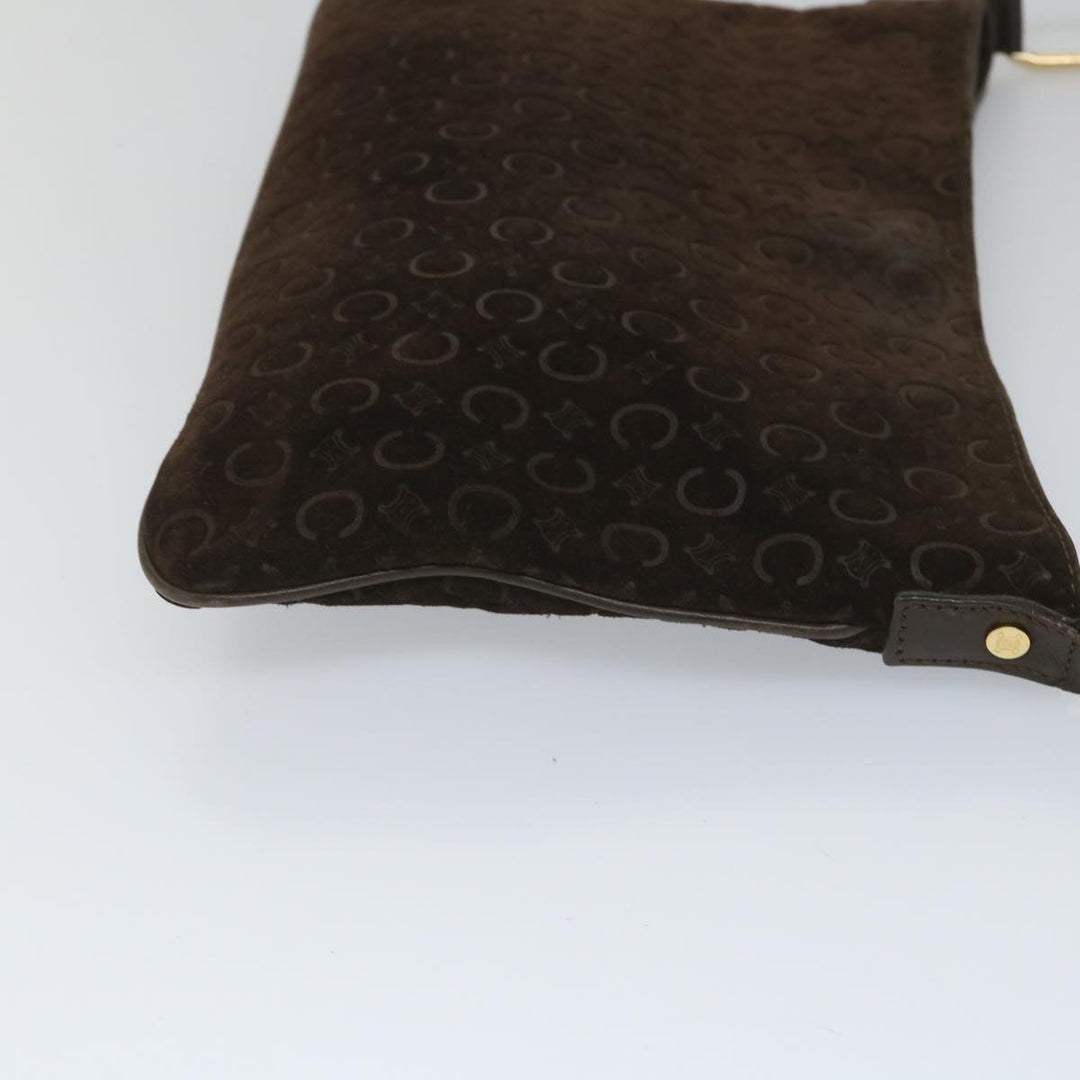 Celine C Macadam Canvas Shoulder Bag Brown Auth ar10416
