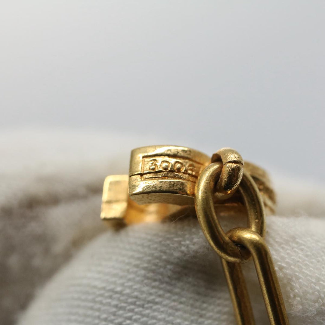 Top Quality Chanel COCO Mark Necklace Gold Tone CC Auth ar10556B