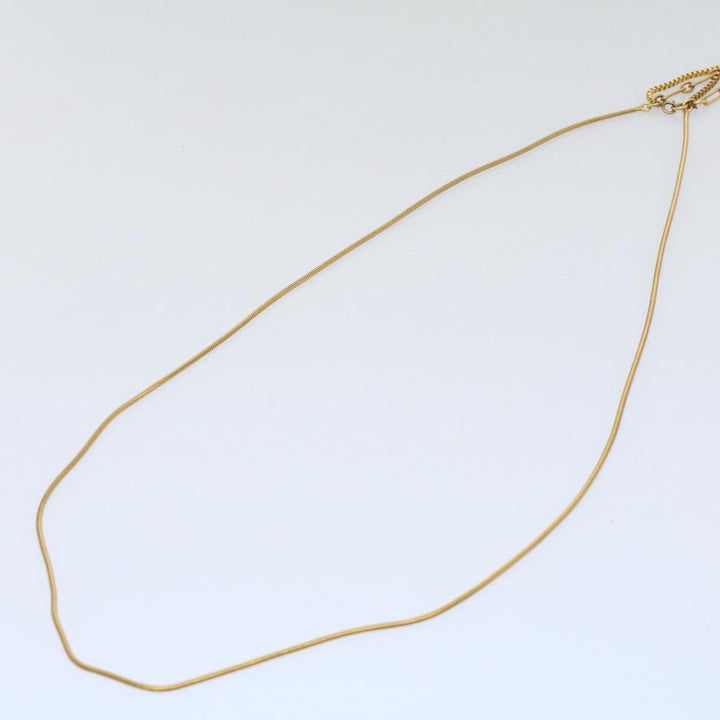 Top Quality Chanel COCO Mark Necklace Gold Tone CC Auth ar10556B