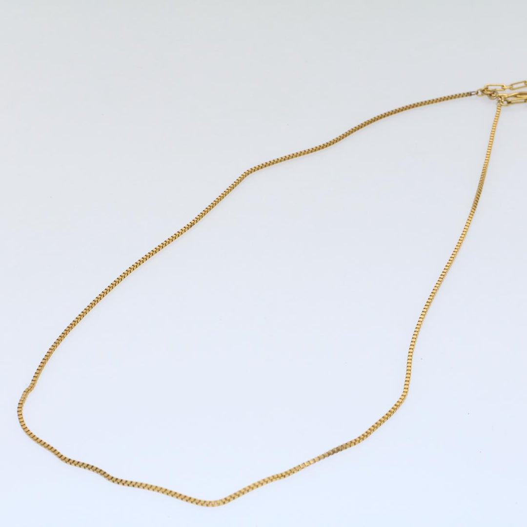 Top Quality Chanel COCO Mark Necklace Gold Tone CC Auth ar10556B
