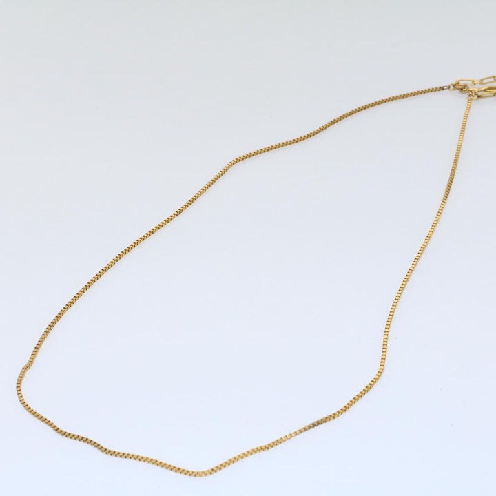 Top Quality Chanel COCO Mark Necklace Gold Tone CC Auth ar10556B