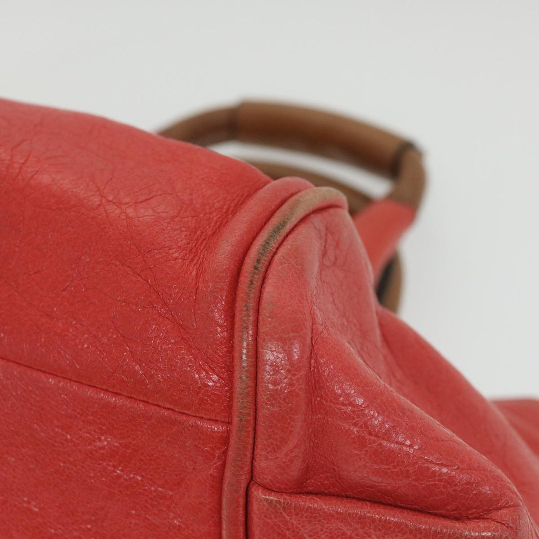 Chloe Etel Hand Bag Leather 2way Red 01 12 50 65 ar10713