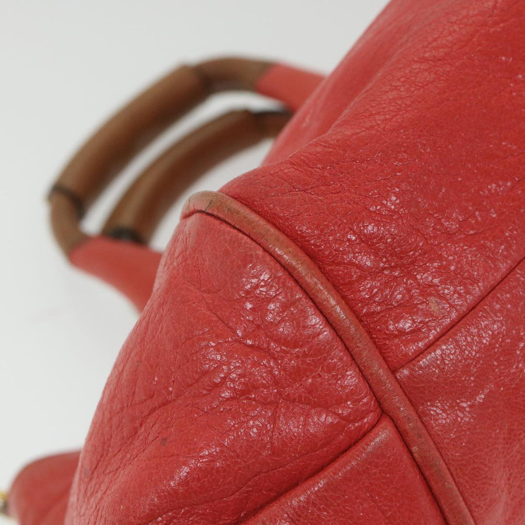 Chloe Etel Hand Bag Leather 2way Red 01 12 50 65 ar10713