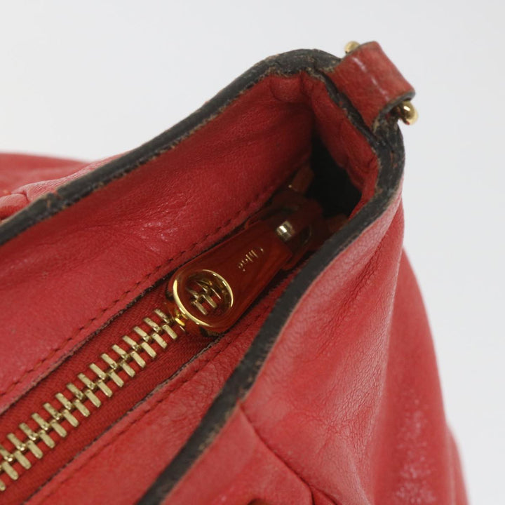 Chloe Etel Hand Bag Leather 2way Red 01 12 50 65 ar10713