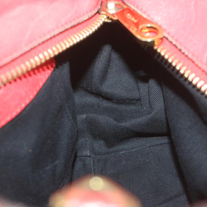 Chloe Etel Hand Bag Leather 2way Red 01 12 50 65 ar10713