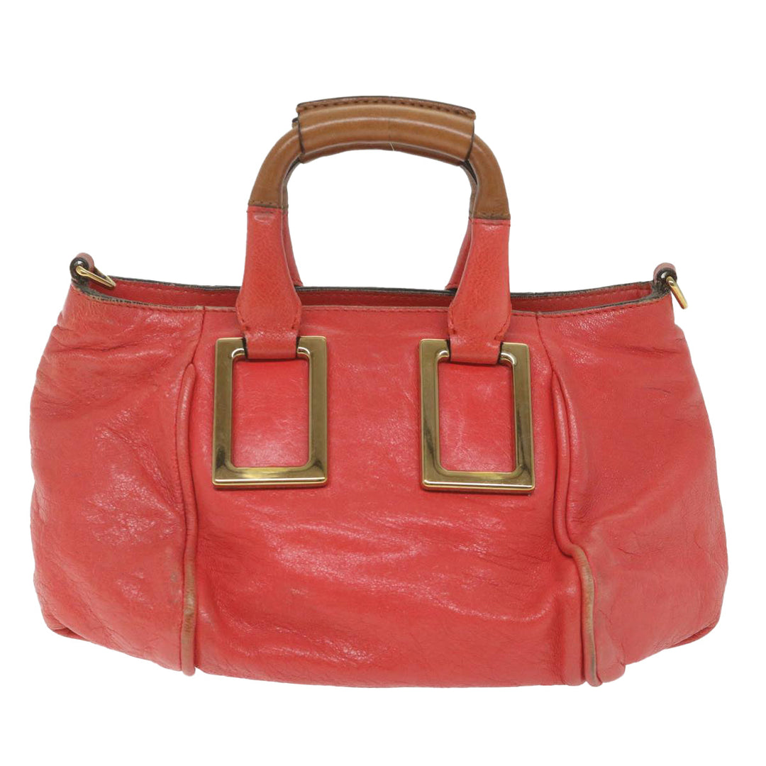 Chloe Etel Hand Bag Leather 2way Red 01 12 50 65 ar10713