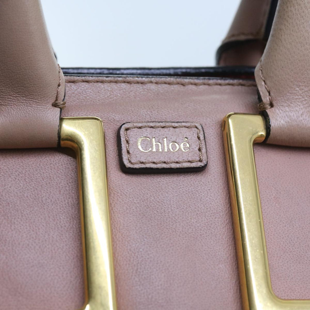 Chloe Etel Hand Bag Leather 2way Pink 04 12 50 65 ar10714