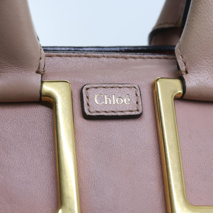 Chloe Etel Hand Bag Leather 2way Pink 04 12 50 65 ar10714