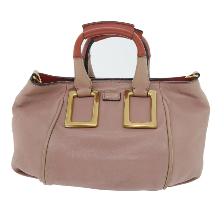 Chloe Etel Hand Bag Leather 2way Pink 04 12 50 65 ar10714