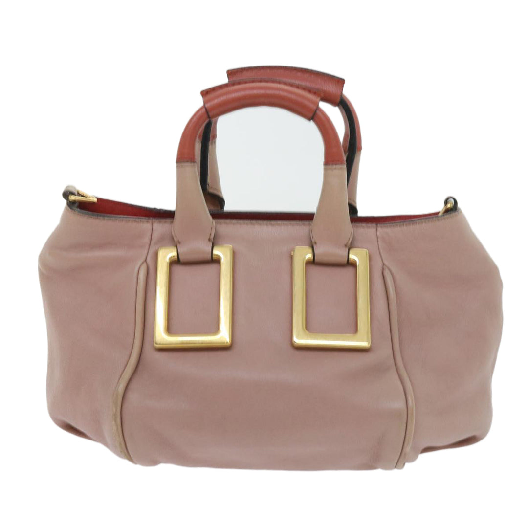 Chloe Etel Hand Bag Leather 2way Pink 04 12 50 65 ar10714