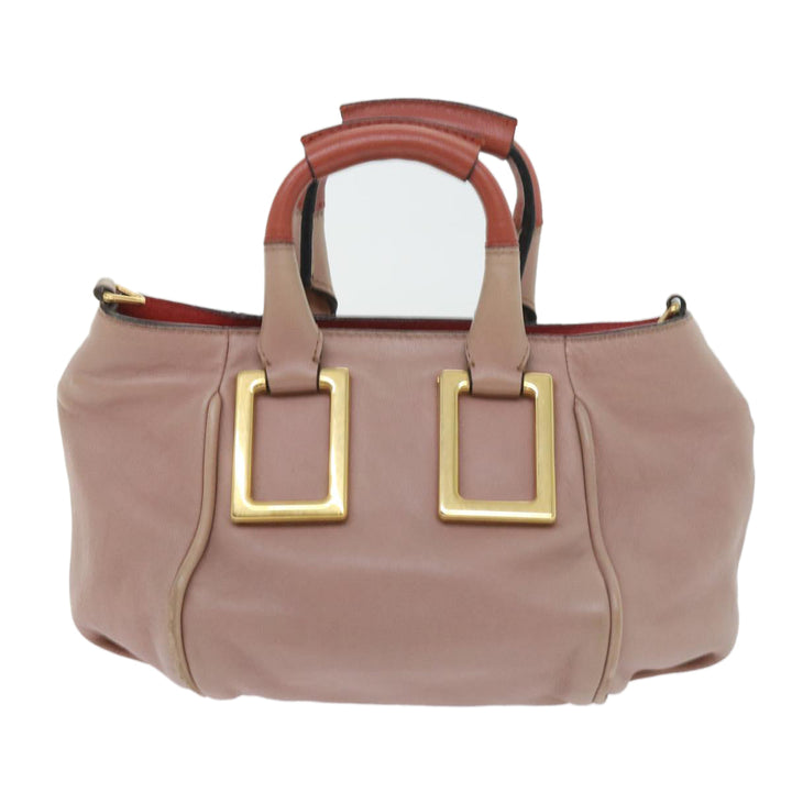 Chloe Etel Hand Bag Leather 2way Pink 04 12 50 65 ar10714