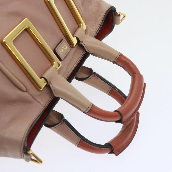 Chloe Etel Hand Bag Leather 2way Pink 04 12 50 65 ar10714