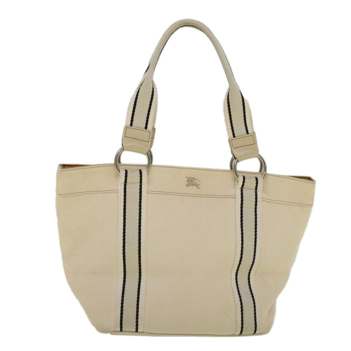 Burberry Blue Label Tote Bag Canvas Beige Auth ar10721