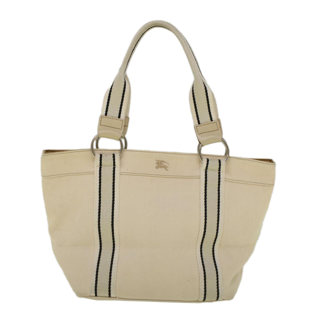 Burberry Blue Label Tote Bag Canvas Beige Auth ar10721