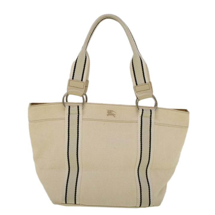 Burberry Blue Label Tote Bag Canvas Beige Auth ar10721