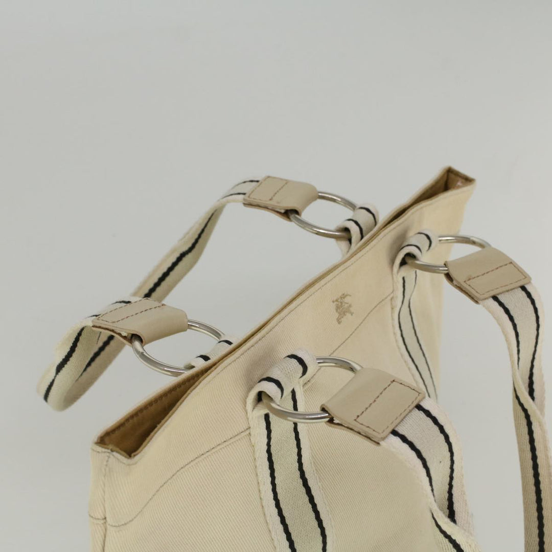 Burberry Blue Label Tote Bag Canvas Beige Auth ar10721