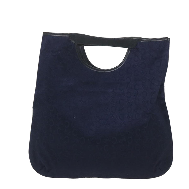 Celine C Macadam Canvas Hand Bag Navy Auth ar10793