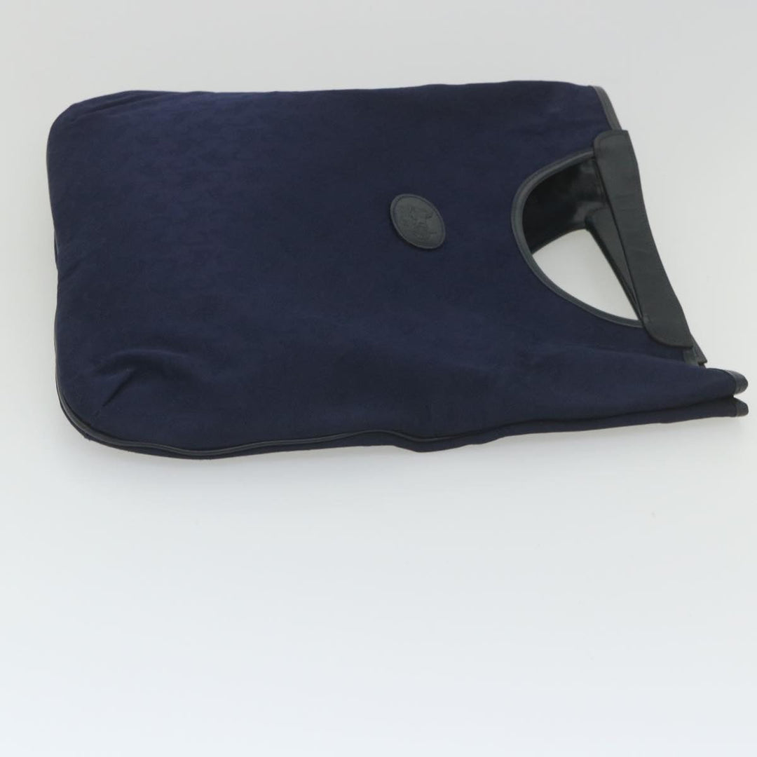 Celine C Macadam Canvas Hand Bag Navy Auth ar10793
