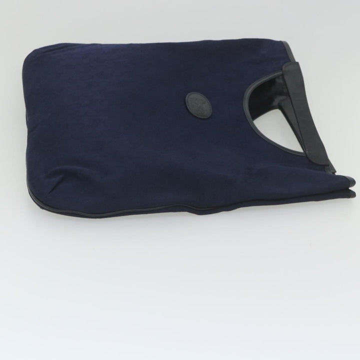 Celine C Macadam Canvas Hand Bag Navy Auth ar10793
