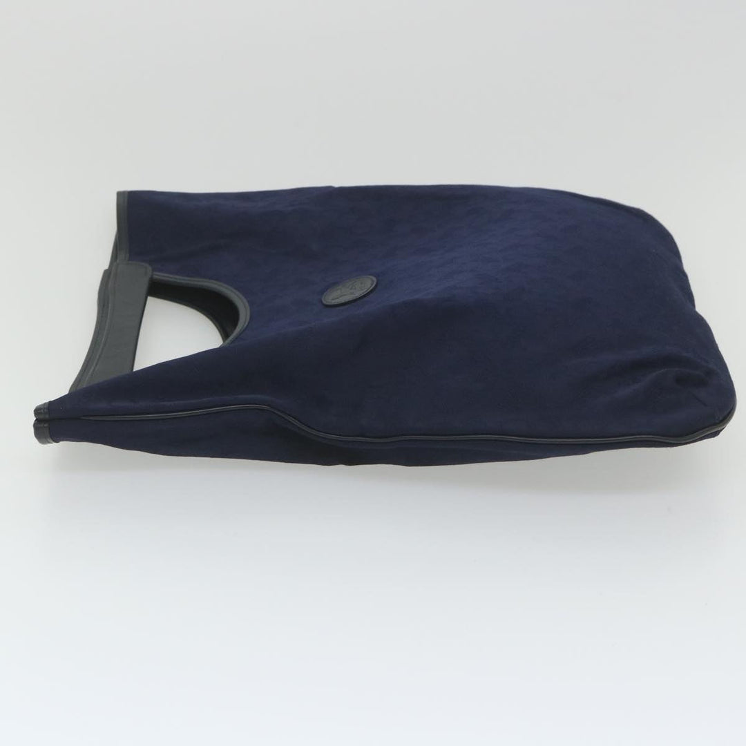 Celine C Macadam Canvas Hand Bag Navy Auth ar10793
