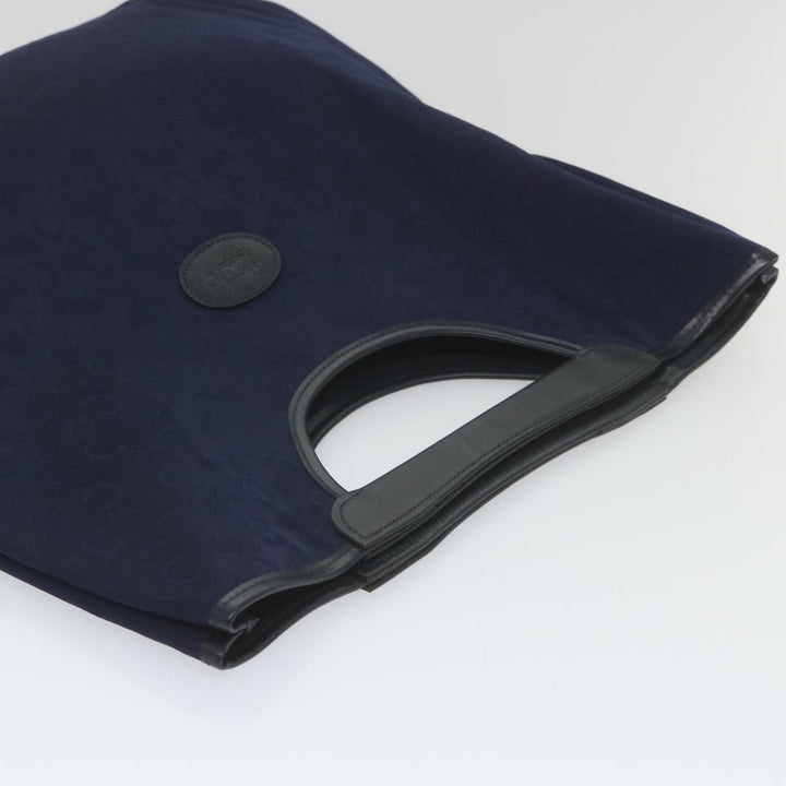 Celine C Macadam Canvas Hand Bag Navy Auth ar10793
