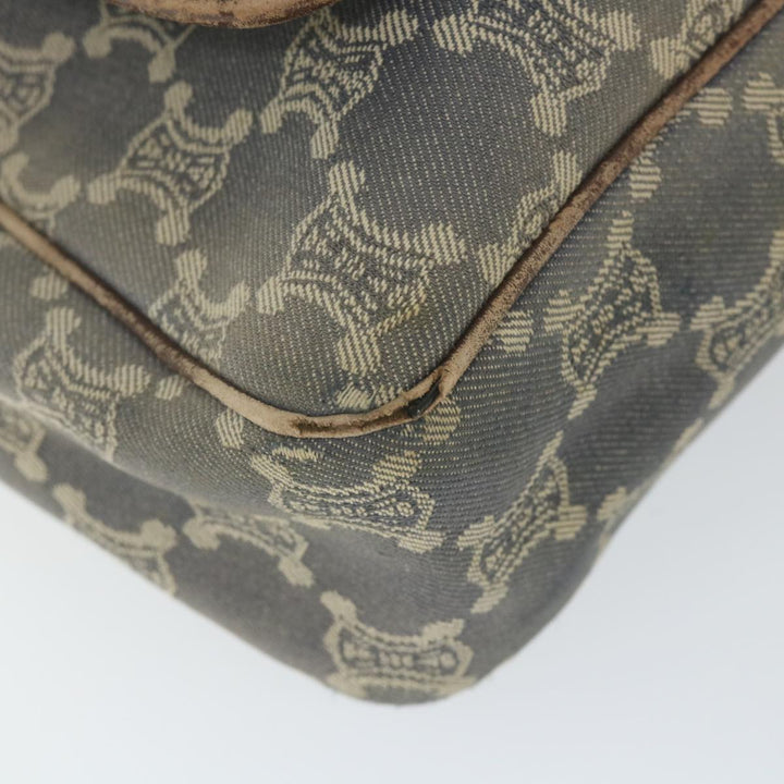 Celine Paris Macadam Canvas Shoulder Bag Blue Auth ar10840B