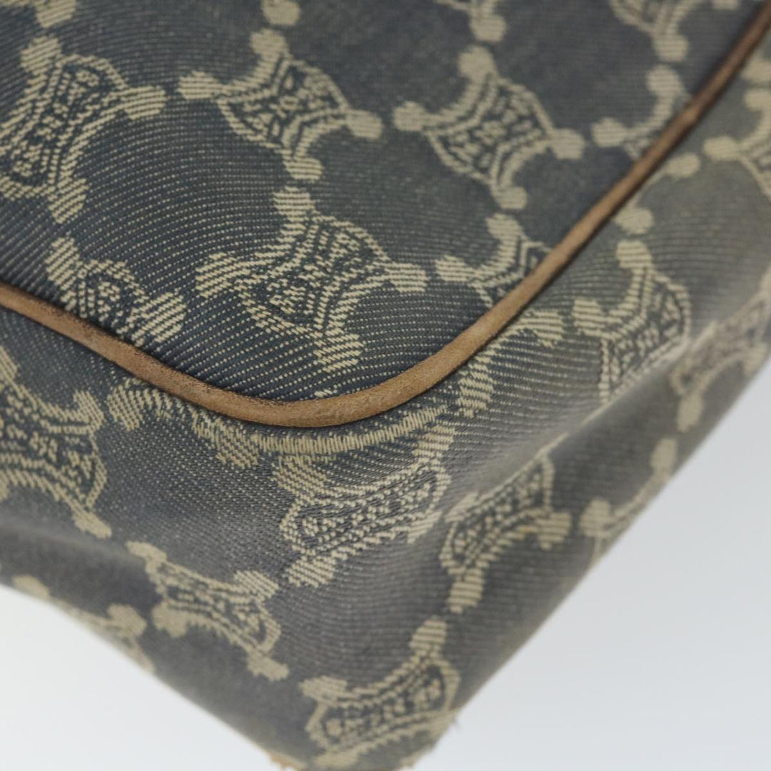 Celine Paris Macadam Canvas Shoulder Bag Blue Auth ar10840B