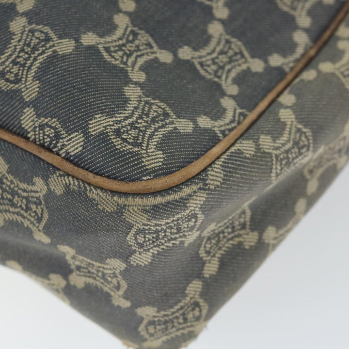 Celine Paris Macadam Canvas Shoulder Bag Blue Auth ar10840B