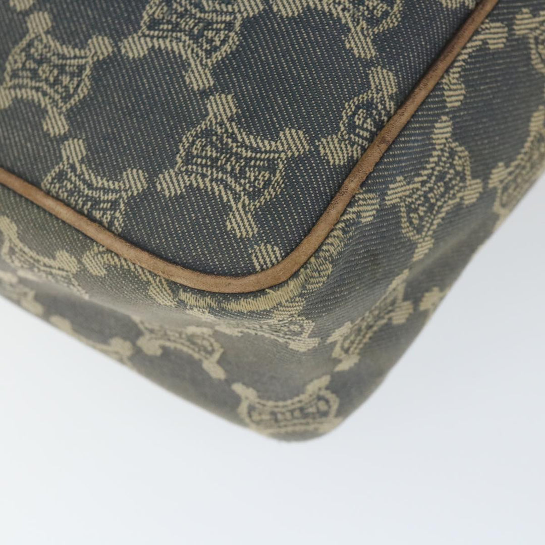 Celine Paris Macadam Canvas Shoulder Bag Blue Auth ar10840B